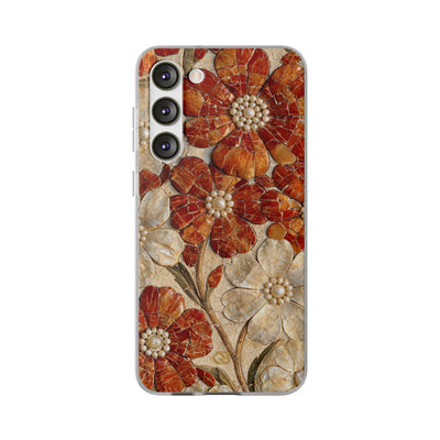 Carnelian Pearl Bloom · Lite Phone Case for Samsung · Orange