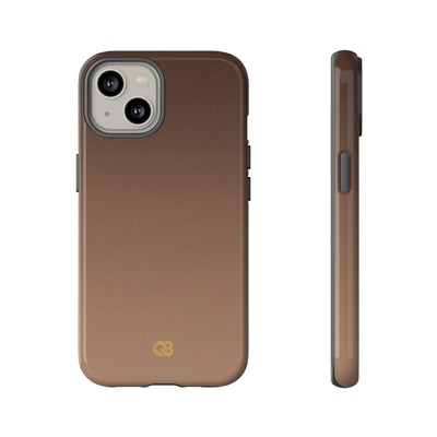 Brown Tough Phone Case for iPhone - Smoked Caramel Fade