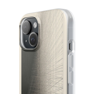 Beige Lite Phone Case for iPhone - Brutalist Graphite Grid