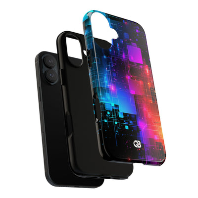 Spectral Circuit Grid · Tough Phone Case for iPhone · Black
