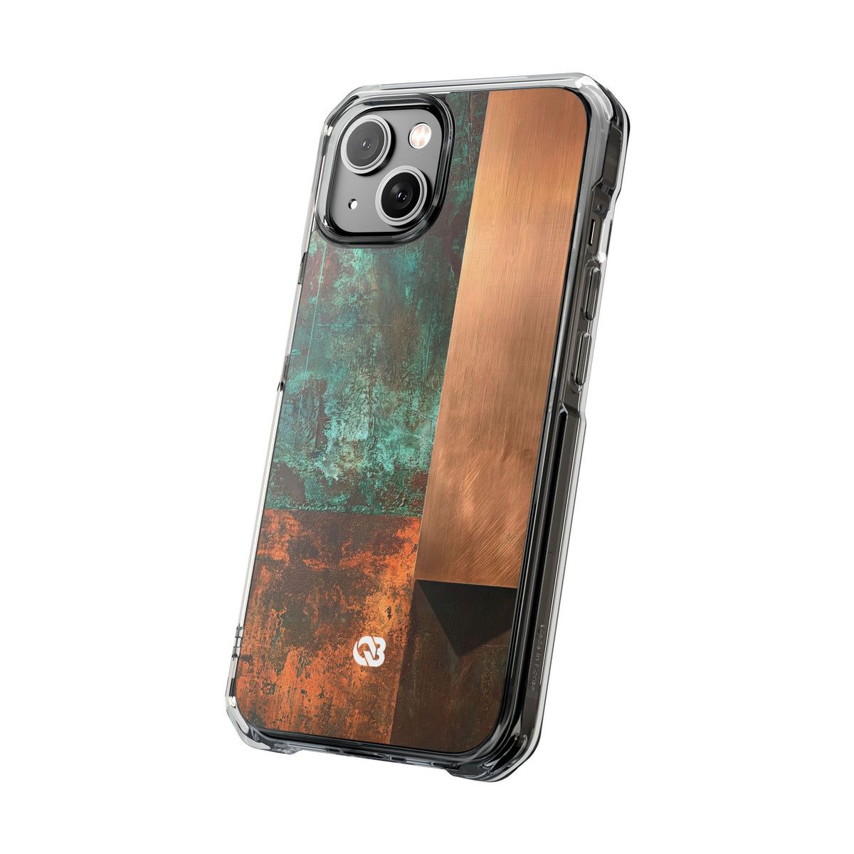 Oxidized Copper Patina · Clear Impact Magnetic Phone Case for iPhone ·  Green