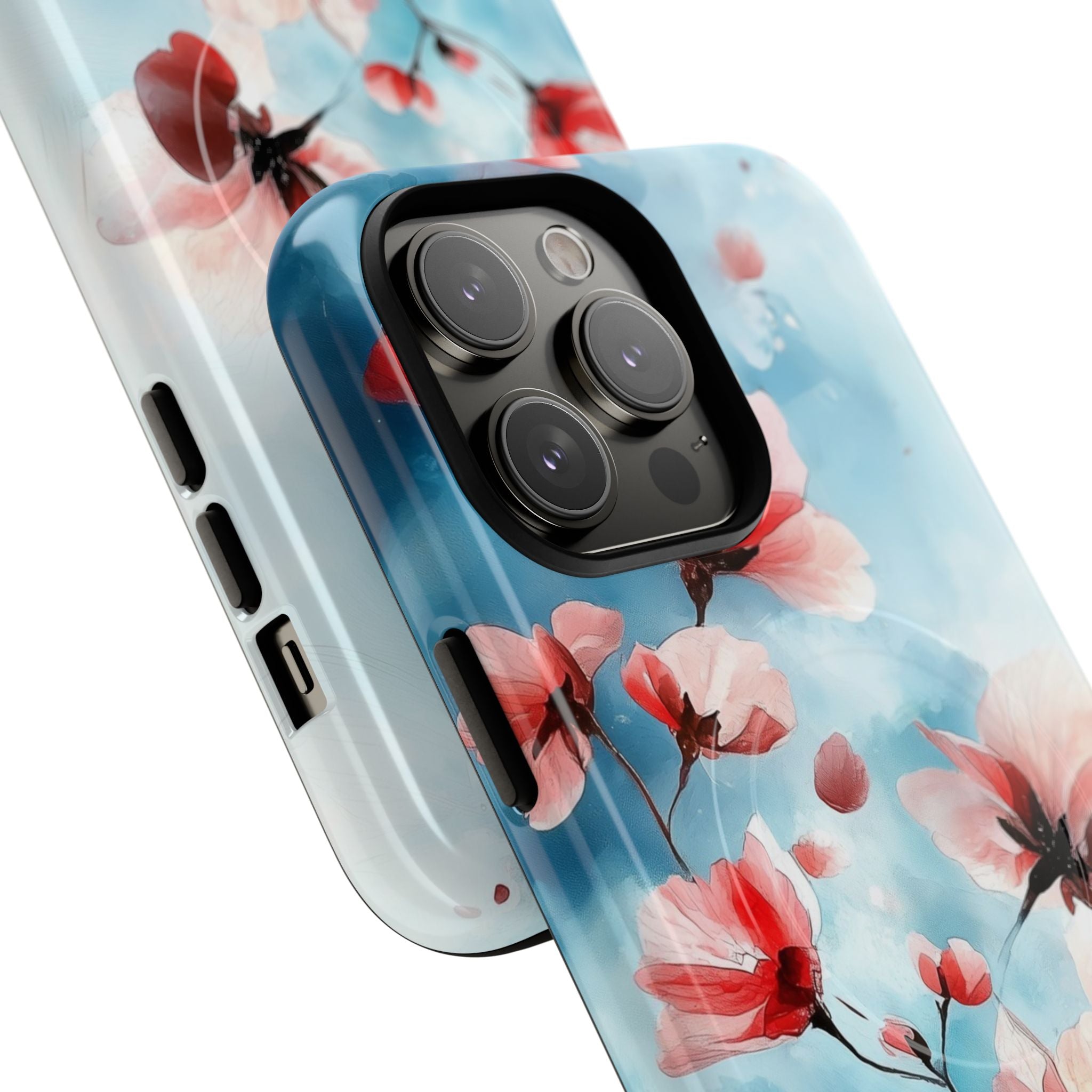 Pink Blossom Drift iPhone 14 Pro Max Case - Tough+