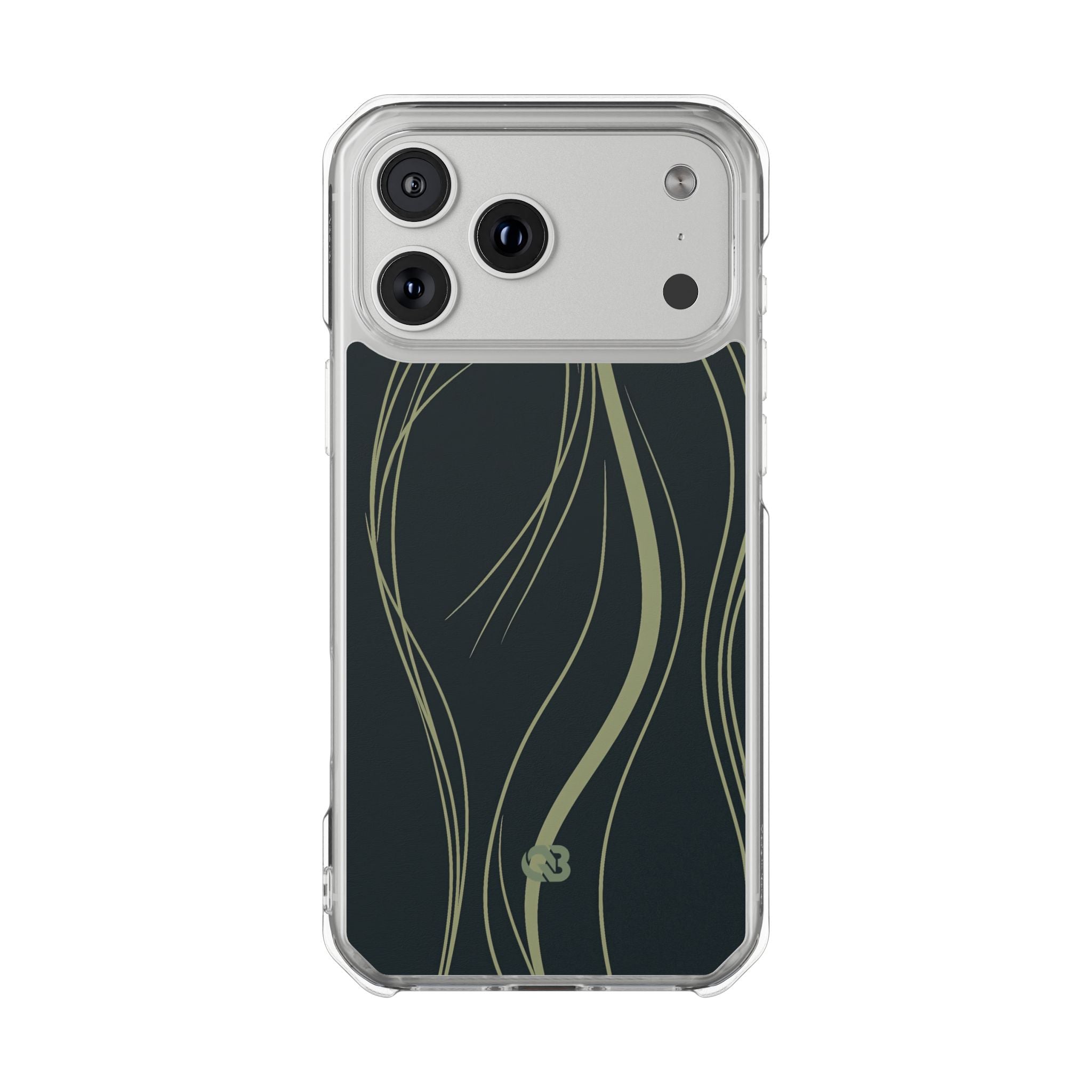 Green Impact MagSafe Phone Case for iPhone - Obsidian Sage Flow