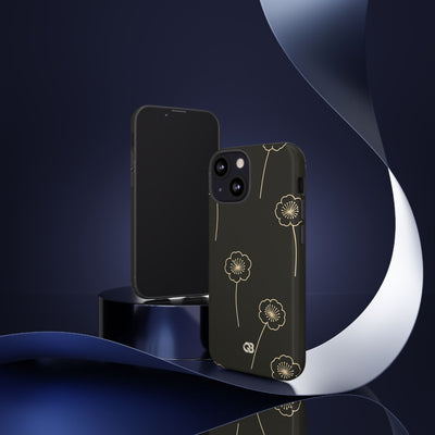 Nocturne Bloom Contours · Tough Phone Case for iPhone · Black