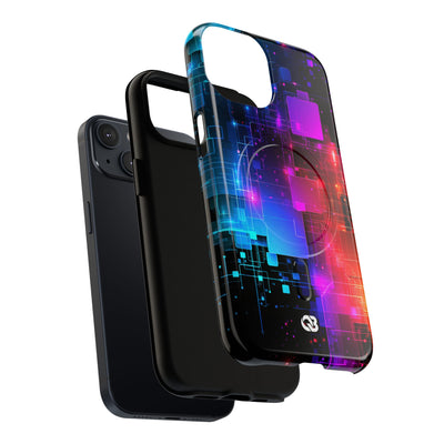 Spectral Circuit Grid · Tough 2.0 Magnetic Phone Case for iPhone · Black