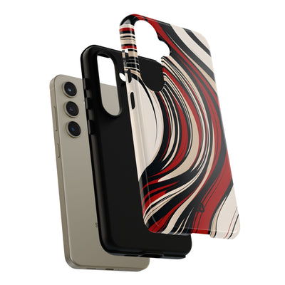 Crimson Flow Waves · Tough Phone Case for Samsung