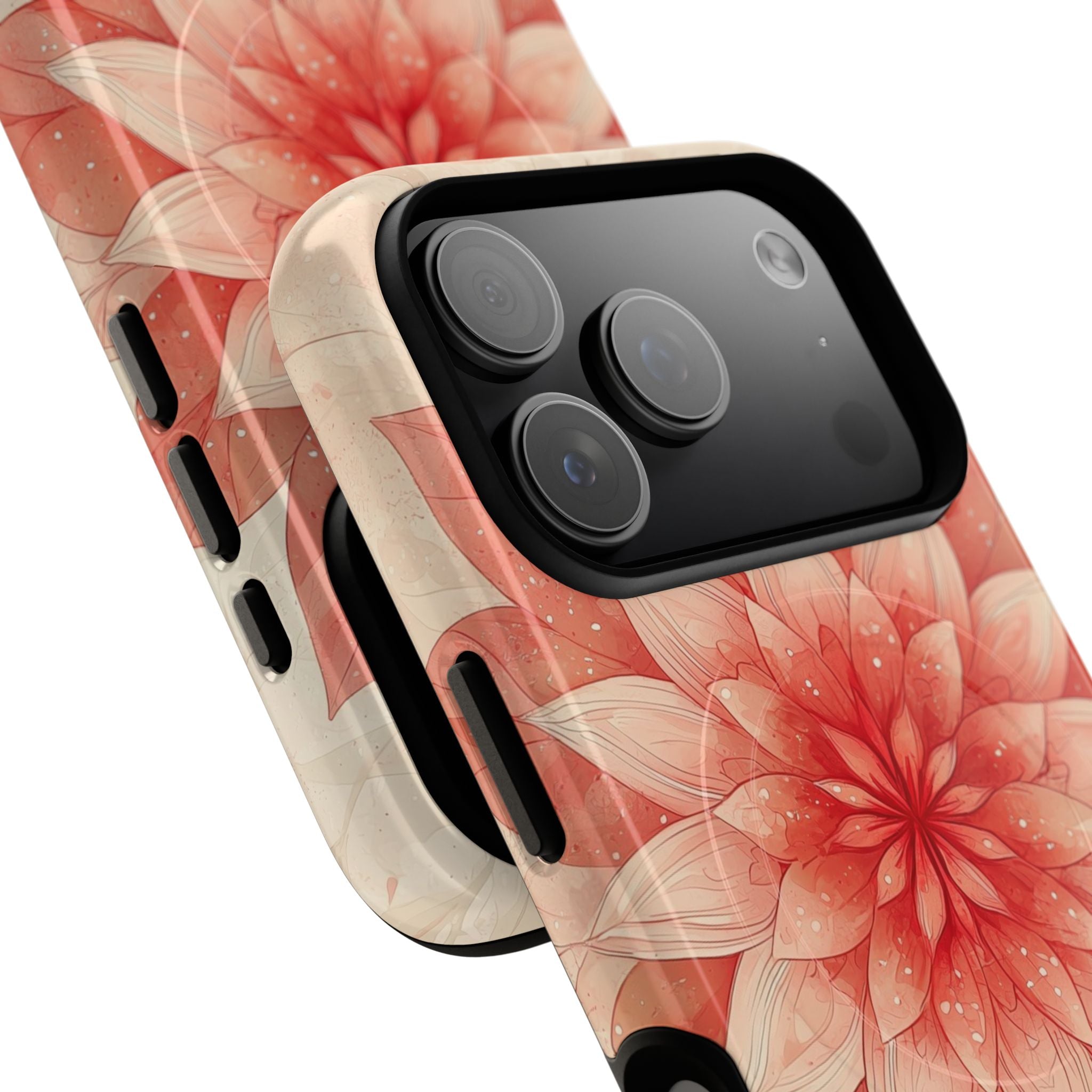 Coral Layered Bloom · Tough+ Handyhülle für iPhone · Magsafe
