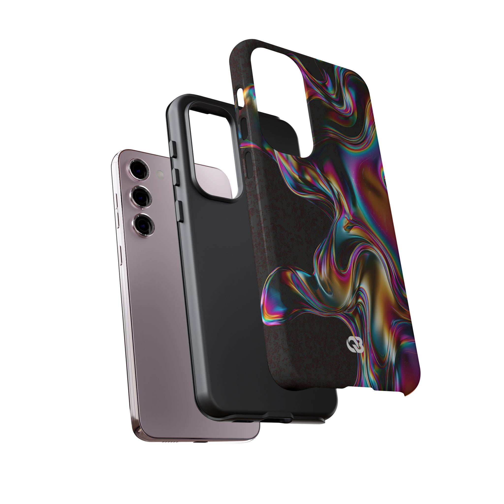 Purple Tough Phone Case for Samsung - Liquid Neon Chrome