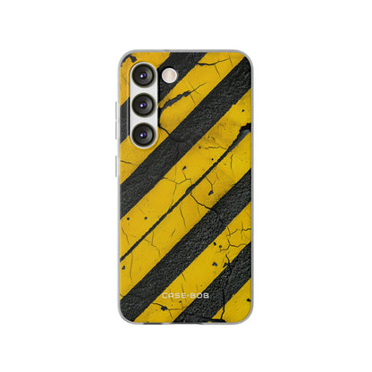 Yellow Stripe Distress Samsung S23 Case - Soft