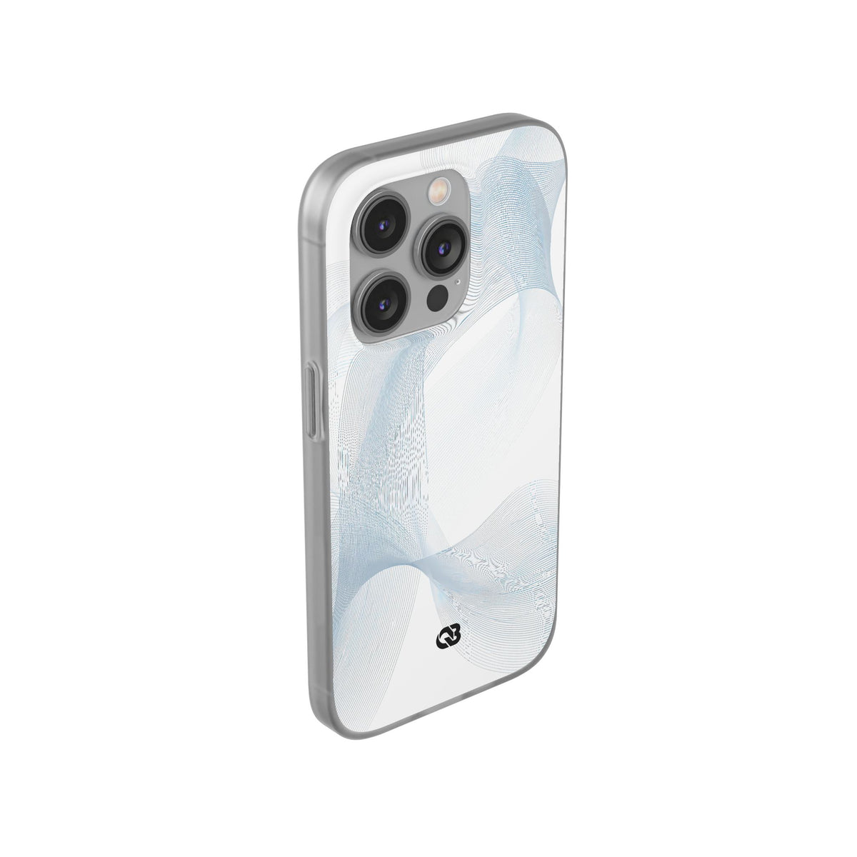 Glacial Contour Waves · Lite Phone Case for iPhone ·  White