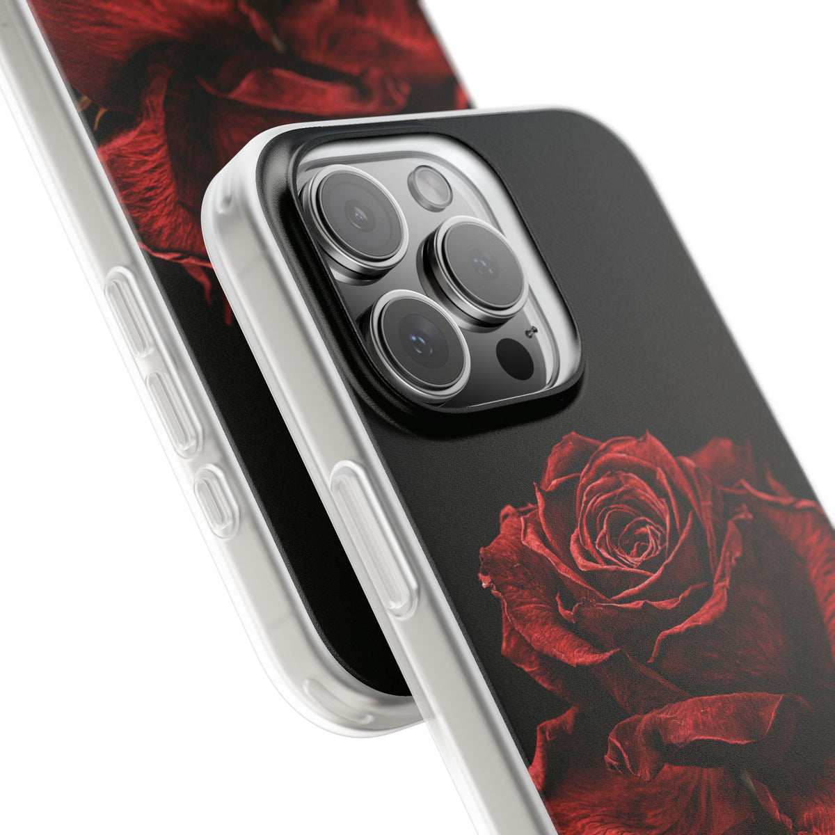 Crimson Noir Rose · Lite Phone Case for iPhone ·  Black
