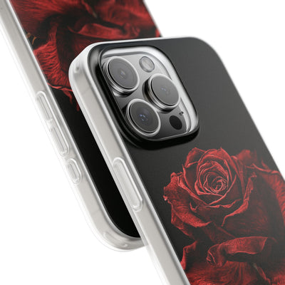Crimson Noir Rose · Lite Phone Case for iPhone ·  Black