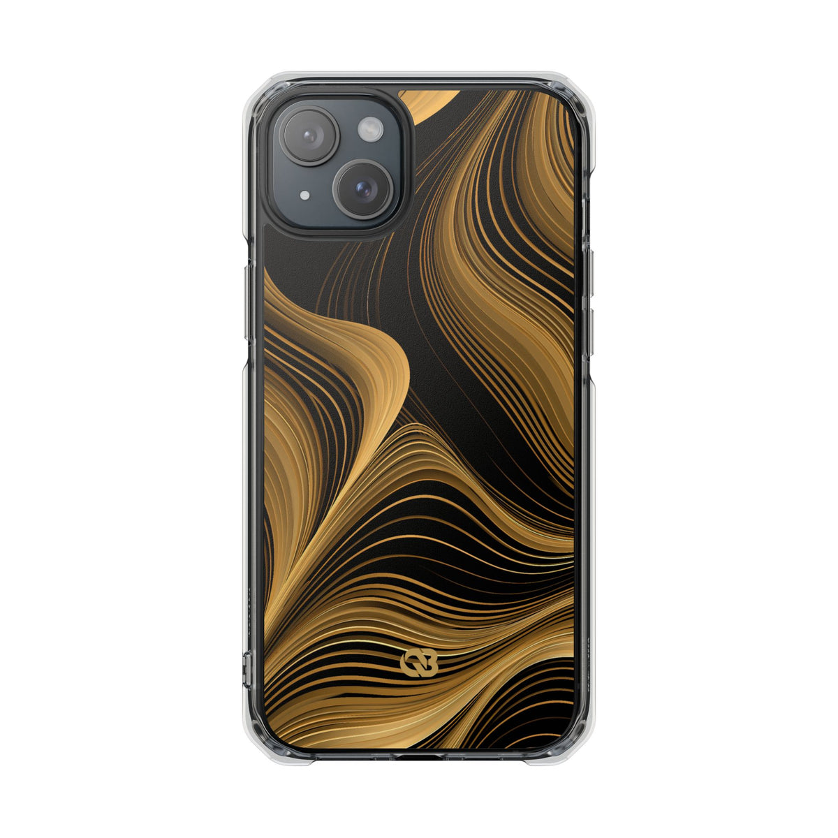 Gilded Contour · Clear Impact Magnetic Phone Case for iPhone · Gold
