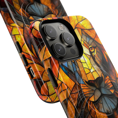 Amber Glass Lion · Tough+ Handyhülle für iPhone · Magsafe