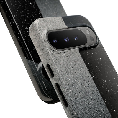 Black Tough Phone Case for Google Pixel - Lunar Static Orbit