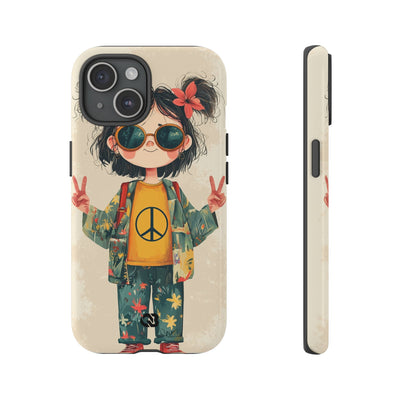 Retro Peace Girl · Tough Phone Case for iPhone
