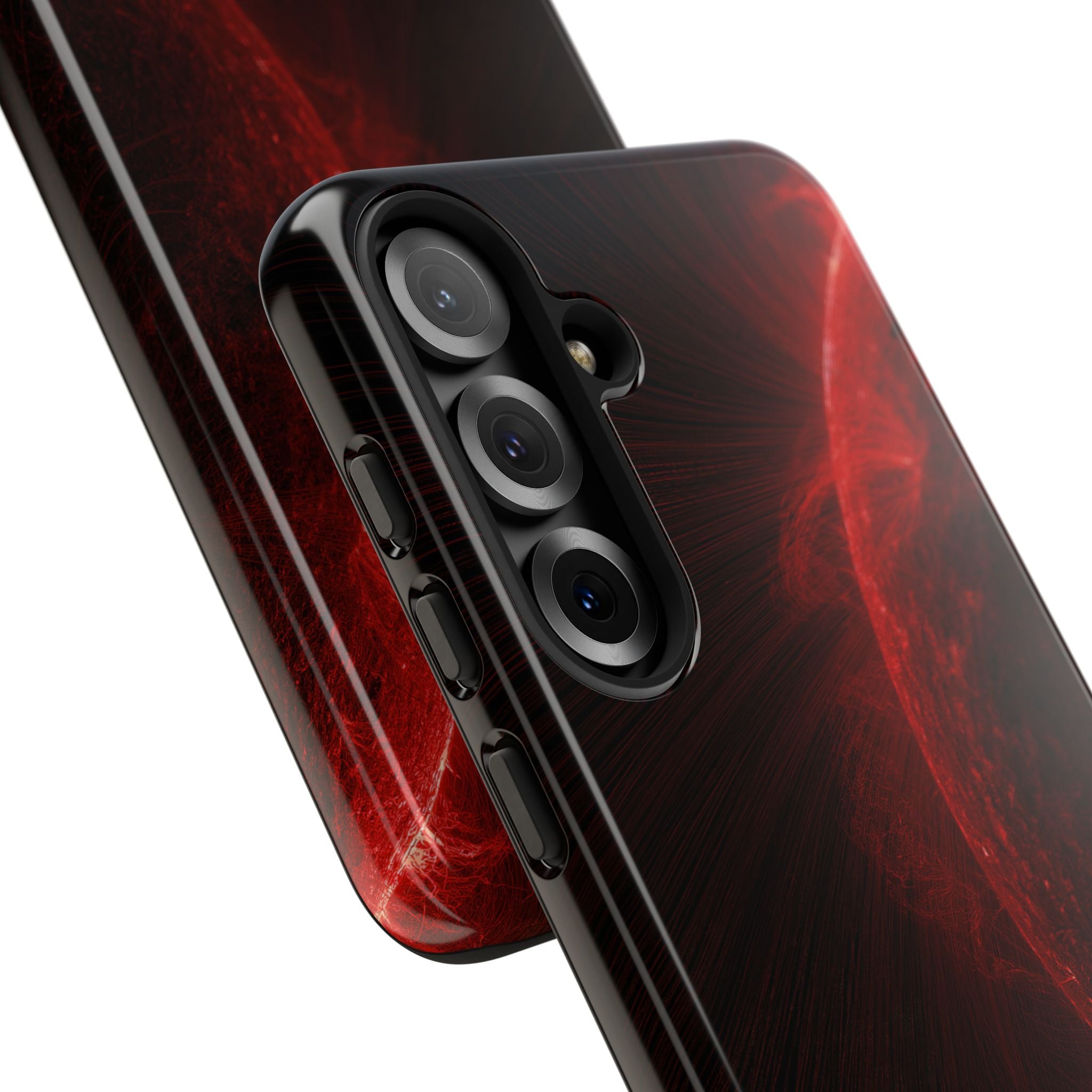 Red Tough Phone Case for Samsung - Solar Crimson Flare