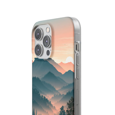 Teal Lite Phone Case for iPhone - Alpine Teal Horizon