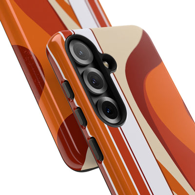 Orange Tough Phone Case for Samsung - Terracotta Metro Line