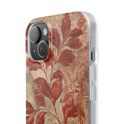 Terracotta Botanical Fresco · Lite Phone Case for iPhone ·  Red