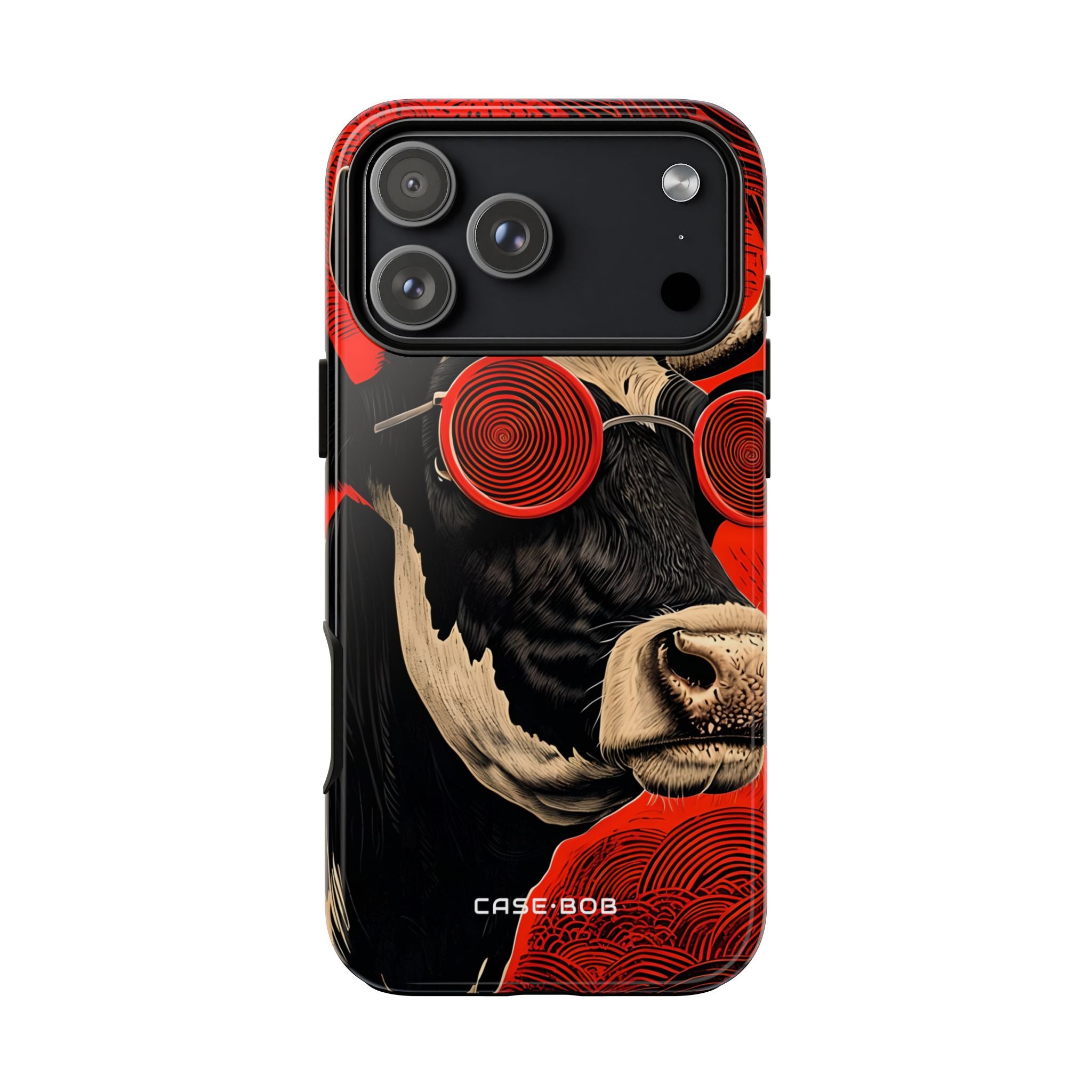 Hypnotic Cow iPhone 17 Pro Max Case - Tough - CASE•BOB