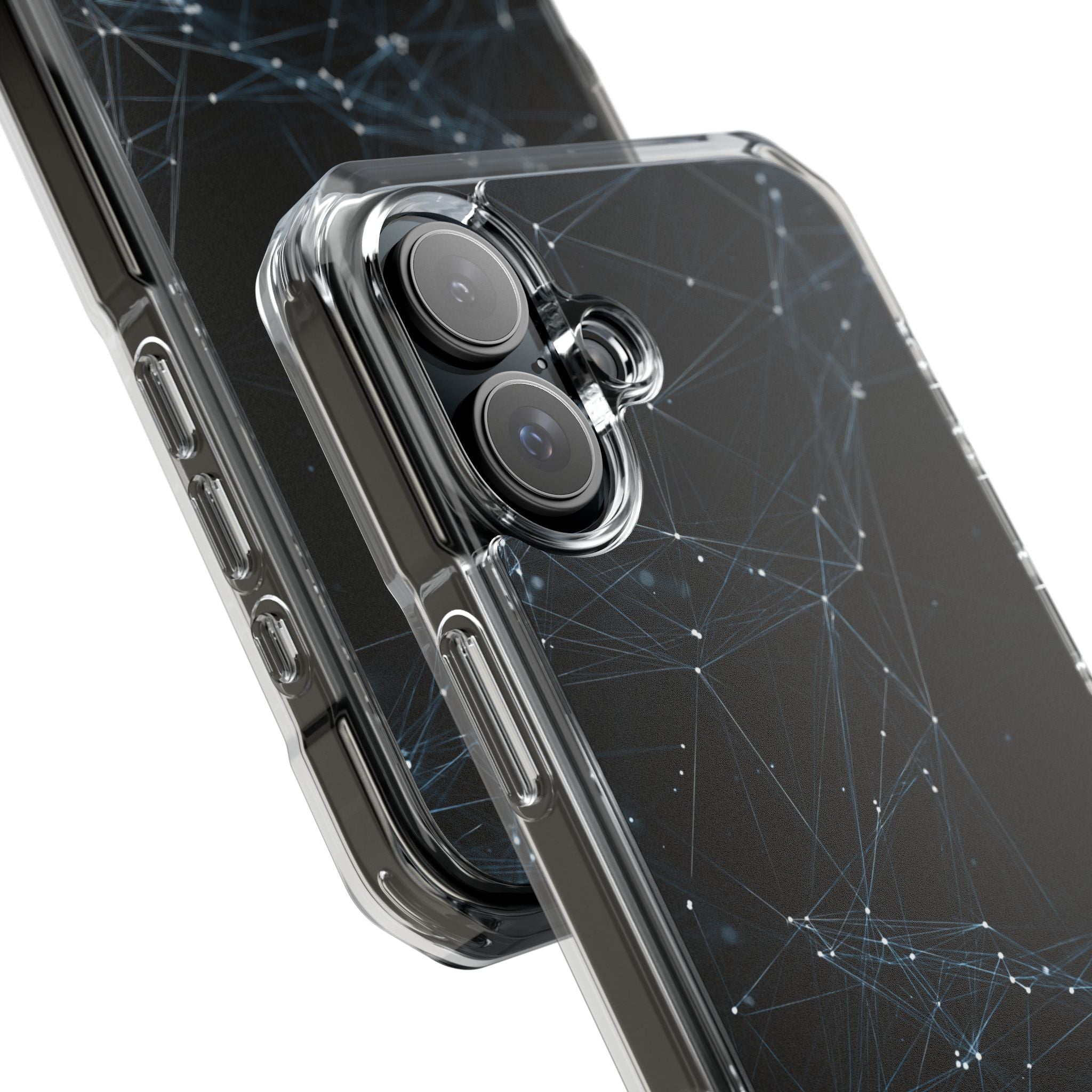 Black Impact MagSafe Phone Case for iPhone - Arctic Neural Mesh