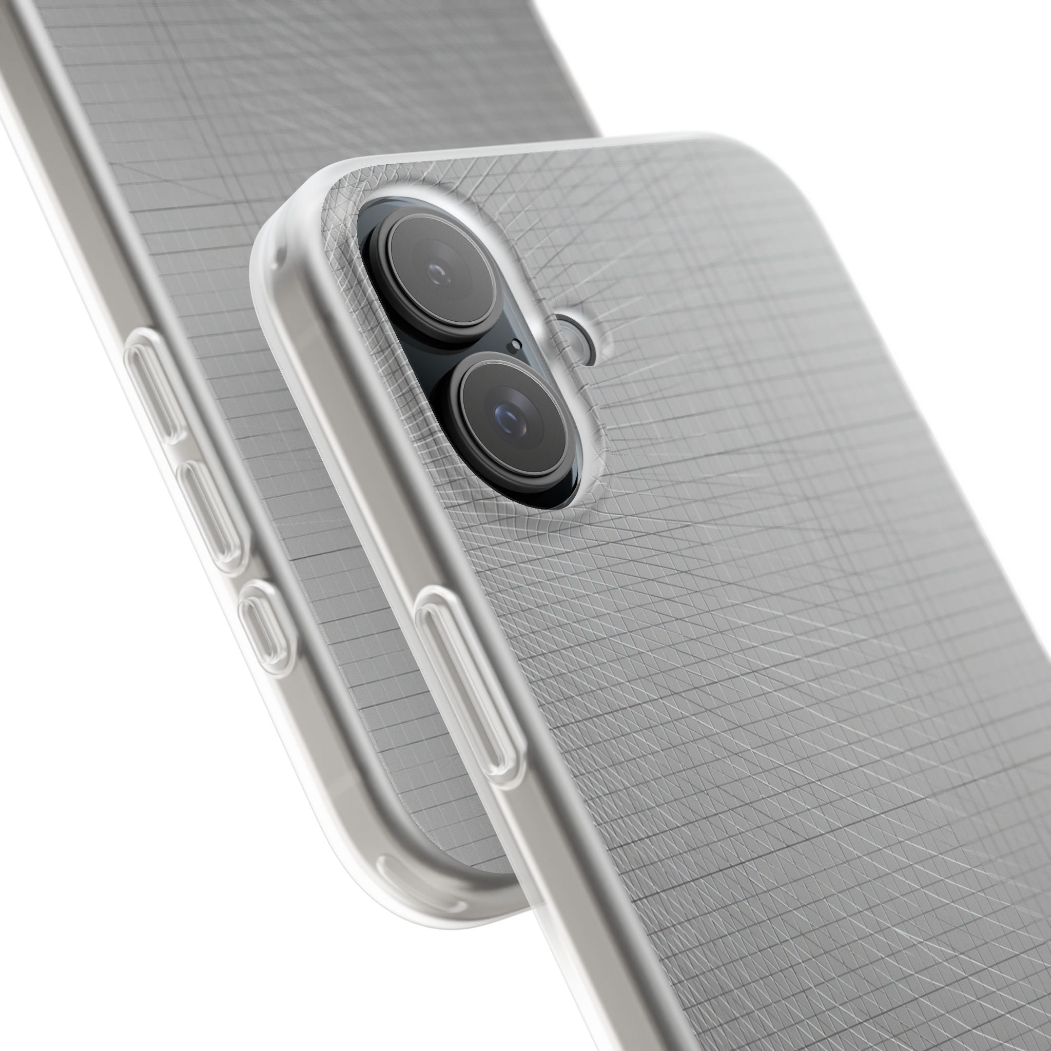 Grey Lite Phone Case for iPhone - Chrome Mesh Warp