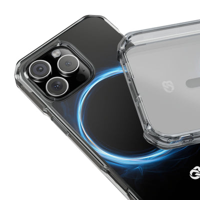 Luminous Corona · Clear Impact Magnetic Phone Case for iPhone · Blue