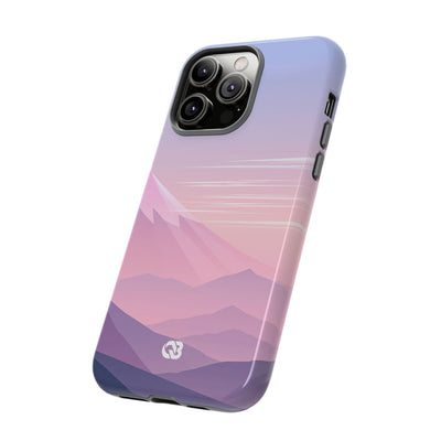 Purple Tough Phone Case for iPhone - Lavender Alpine Dawn