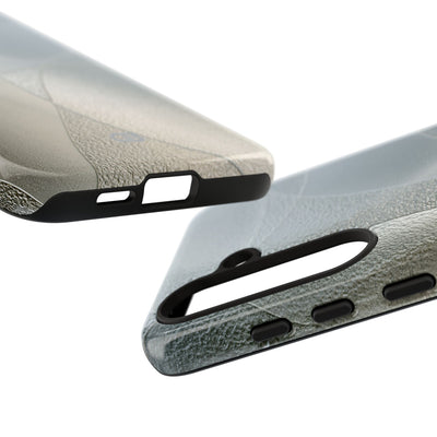 Silver Tough Phone Case for Samsung - Frosted Silver Mosaic