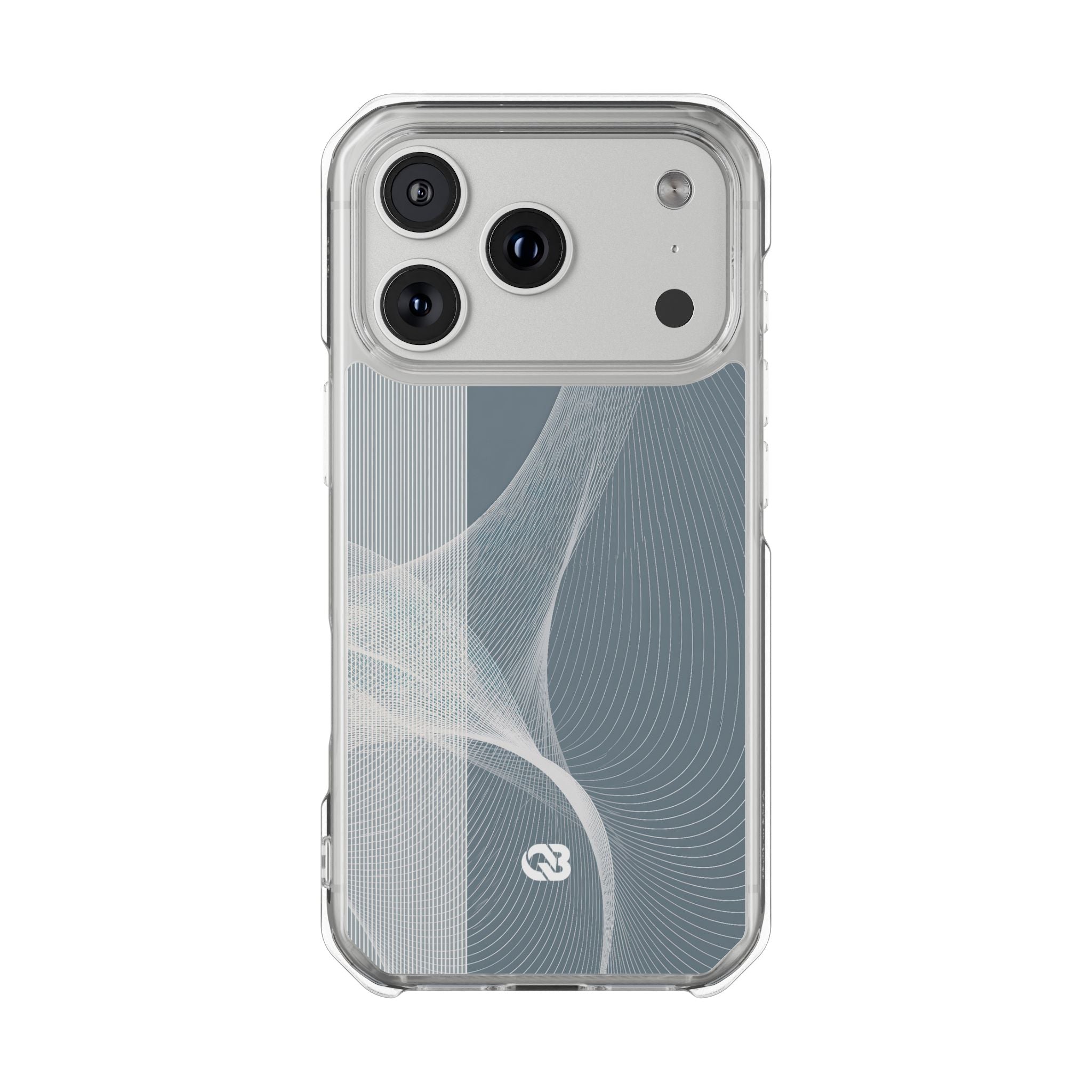 Grey Impact MagSafe Phone Case for iPhone - Slate Mesh Horizon