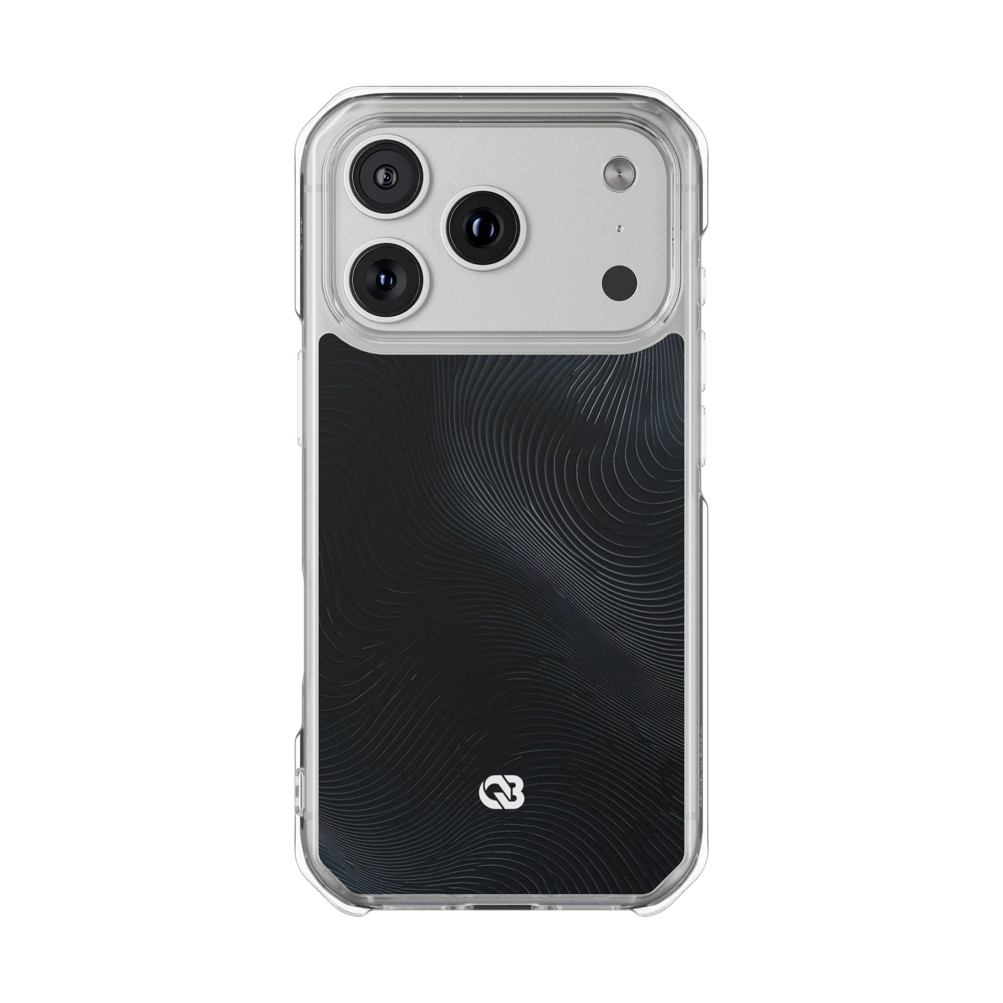 Black Impact MagSafe Phone Case for iPhone - Obsidian Ridge Flux