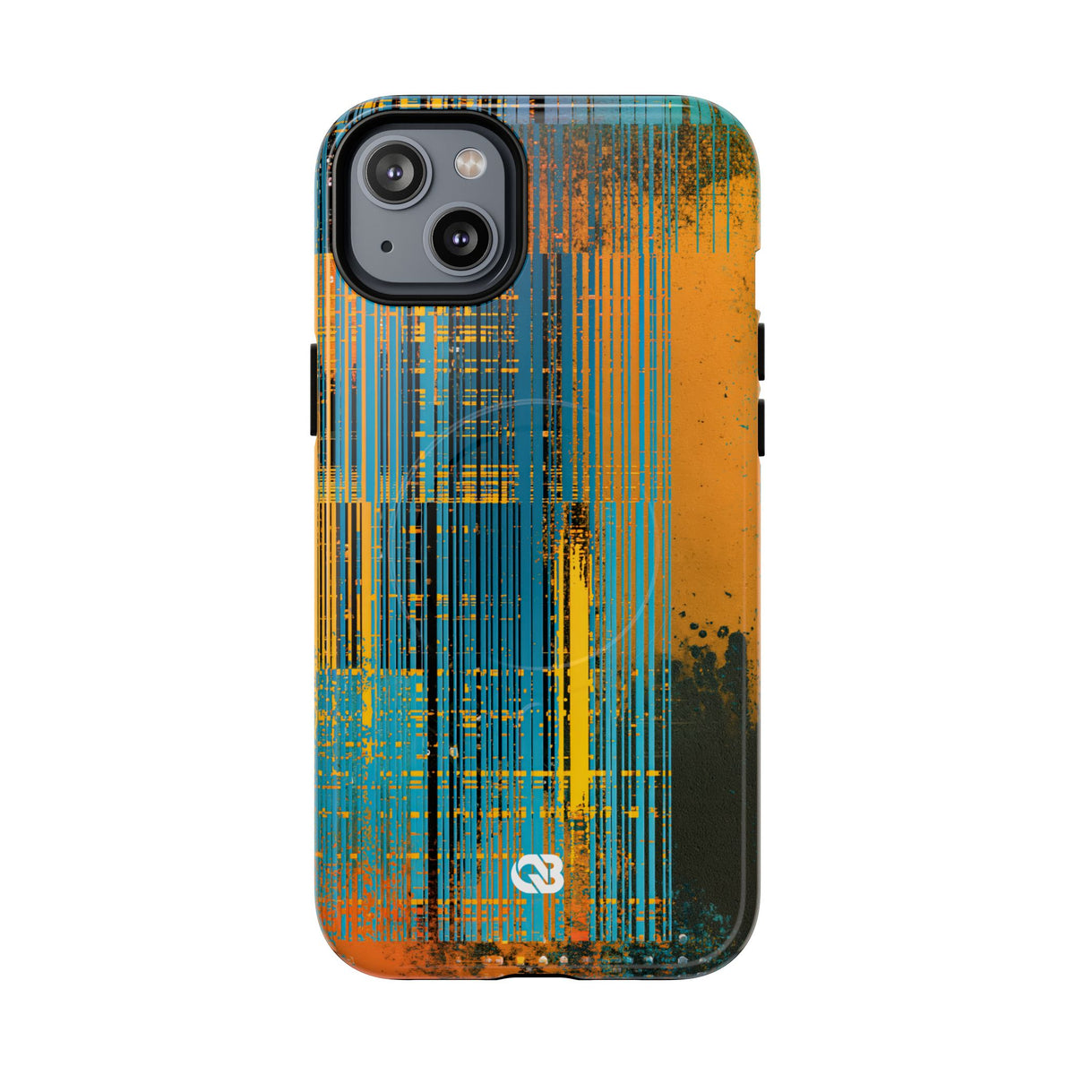 Cyber Glitch Stream · Tough 2.0 Magnetic Phone Case for iPhone · Teal