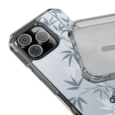 Misty Bamboo Grove · Clear Impact Magnetic Phone Case for iPhone ·  Blue