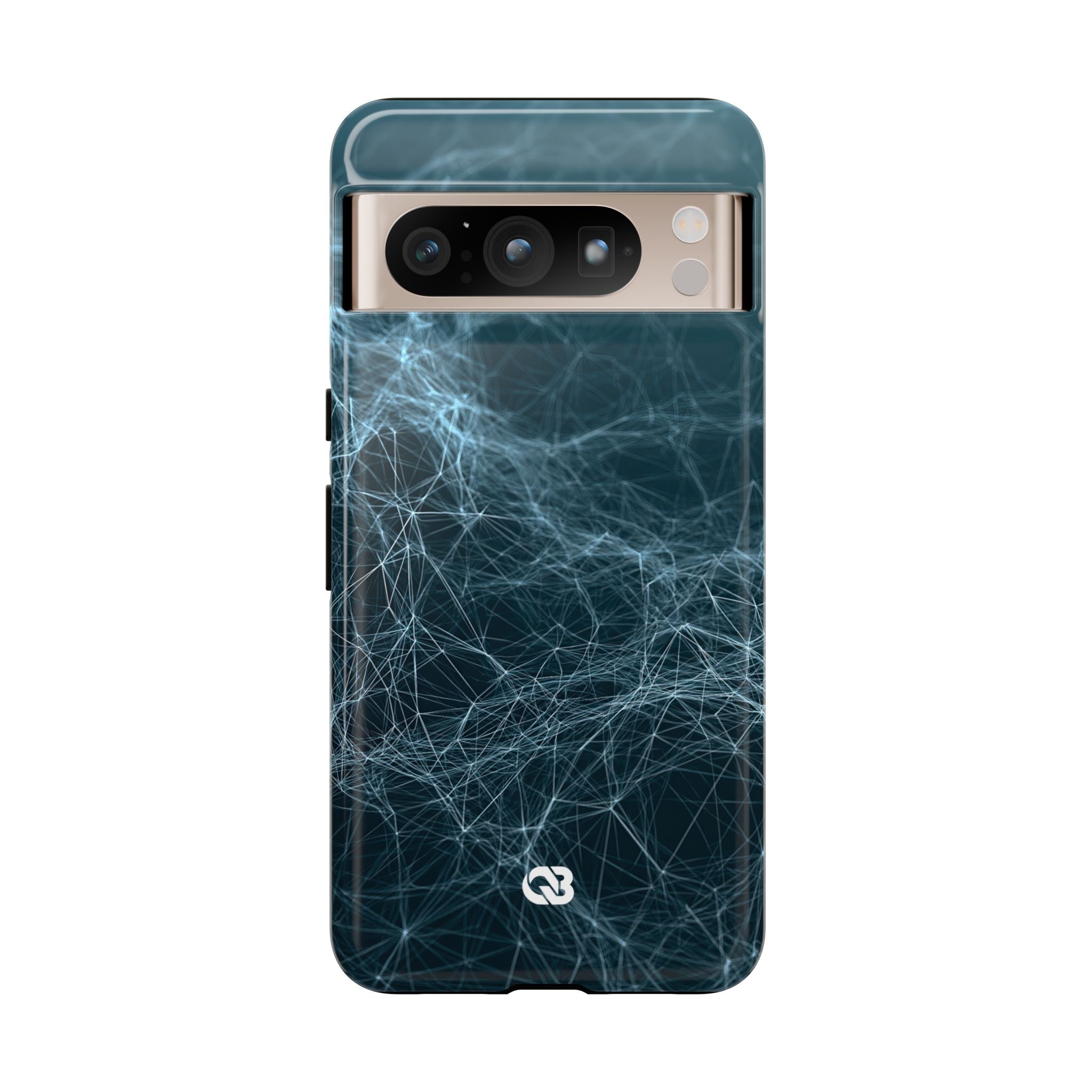 Teal Tough Phone Case for Google Pixel - Arctic Neural Mesh