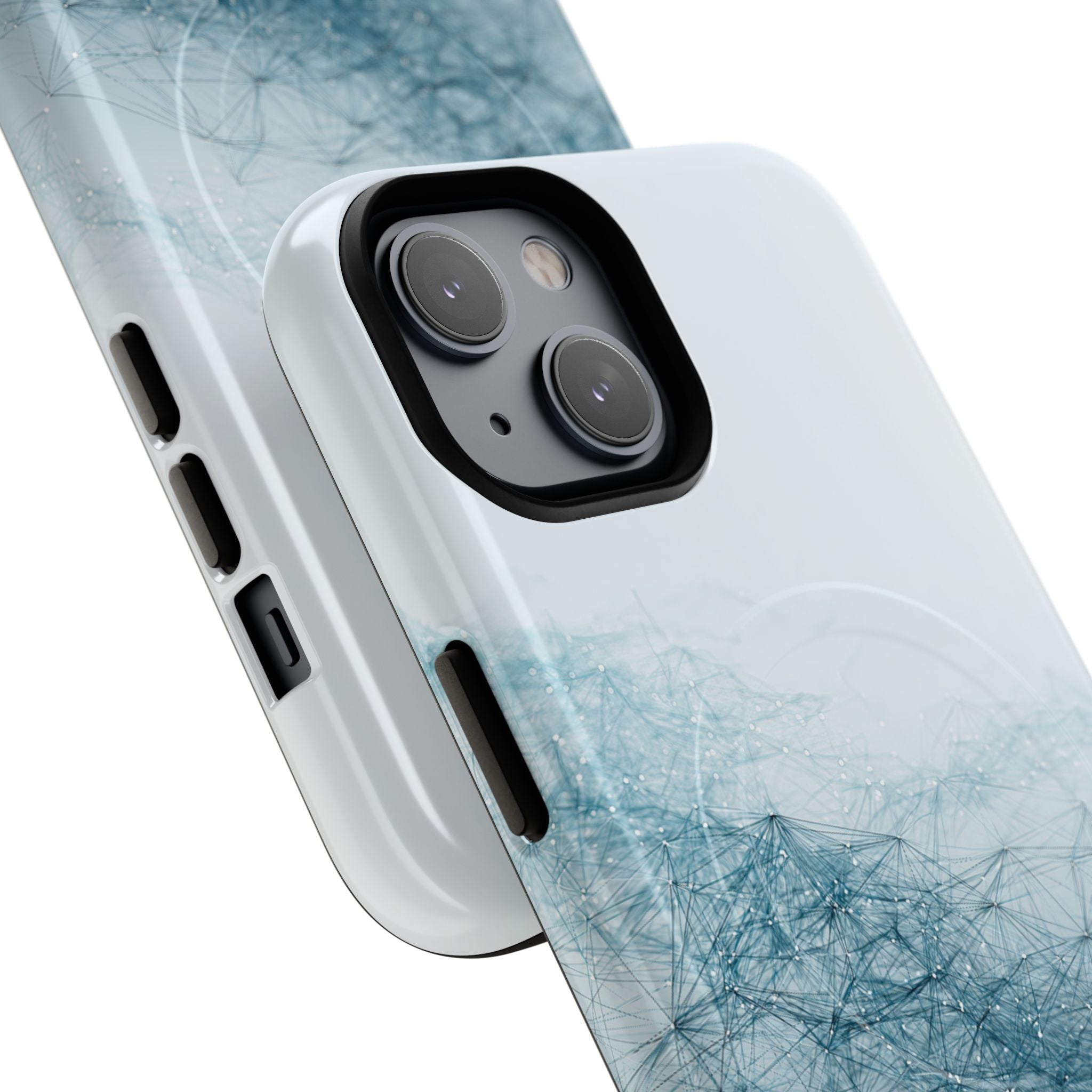 Teal Tough 2.0 Magsafe Phone Case for iPhone - Cyan Vector Lattice