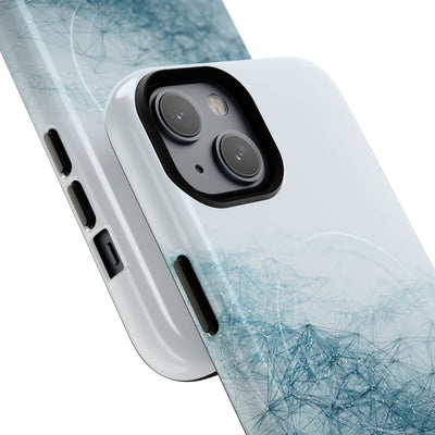 Teal Tough 2.0 Magsafe Phone Case for iPhone - Cyan Vector Lattice