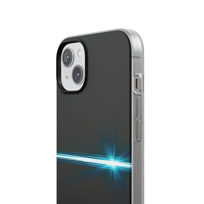Blue Lite Phone Case for iPhone - Electric Cyan Ray
