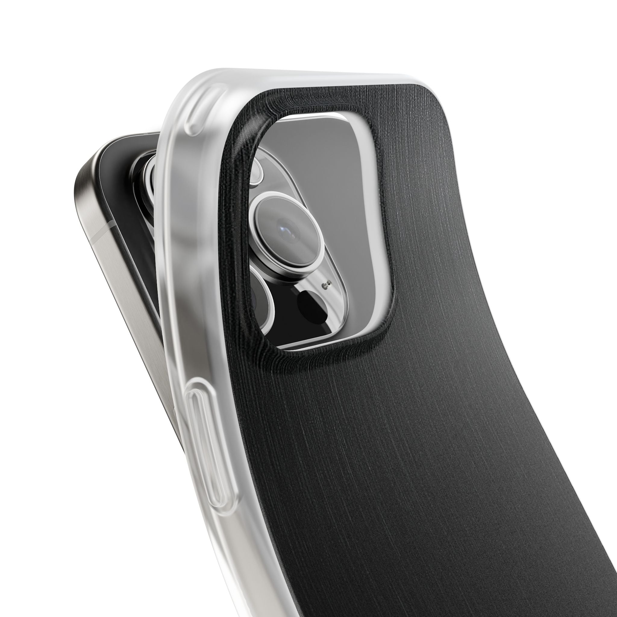 Black Lite Phone Case for iPhone - Brushed Obsidian Slate