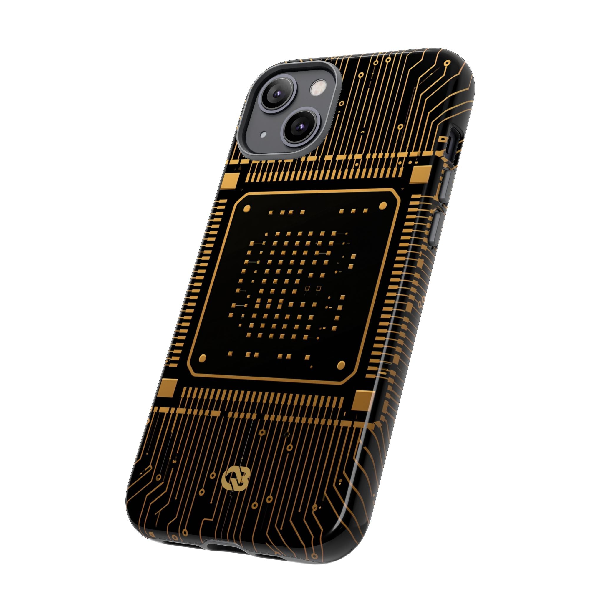 Gold Tough Phone Case for iPhone - Cyber Gold Processor