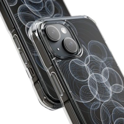 Black Impact MagSafe Phone Case for iPhone - Frosted Ring Matrix
