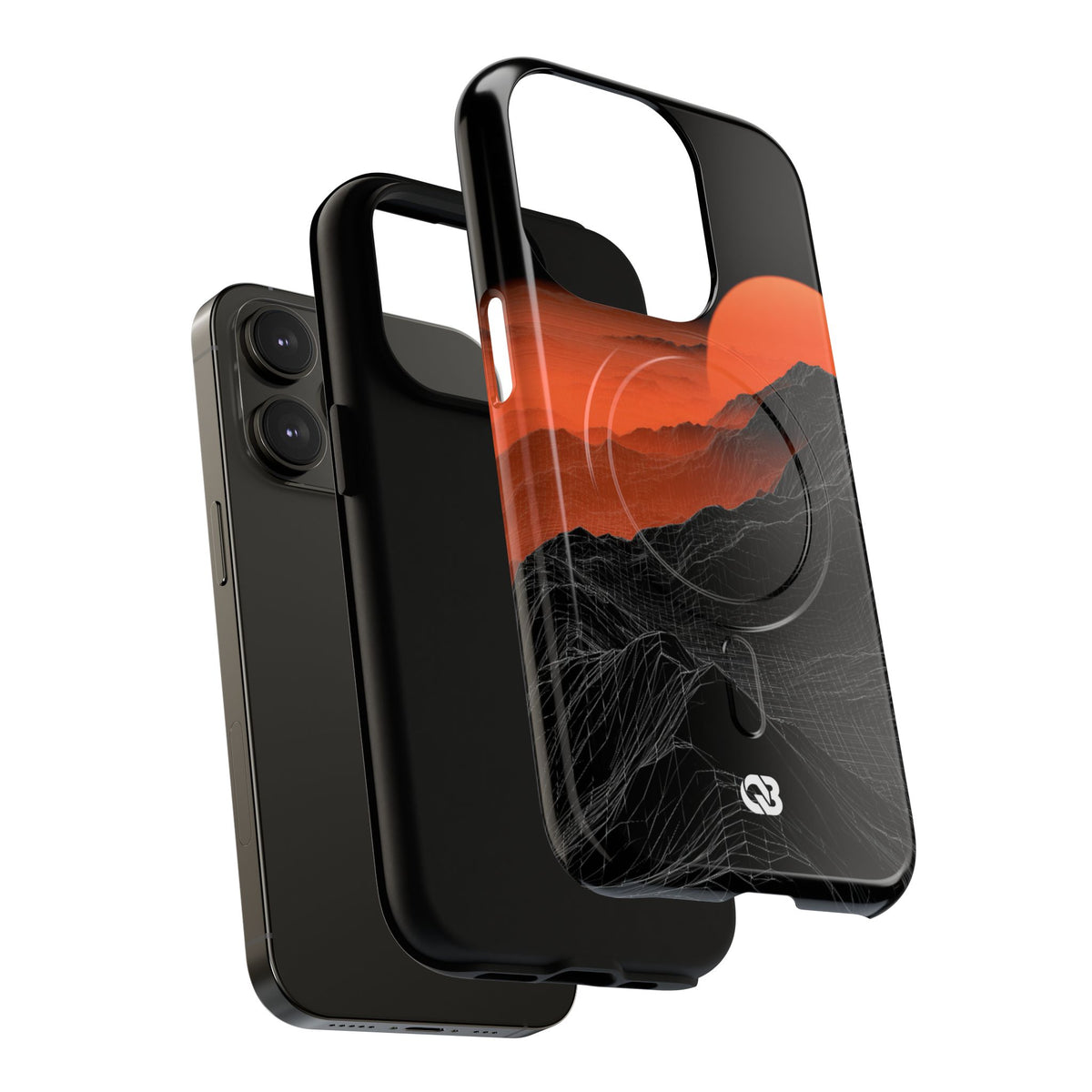 Solar Ridge Mesh · Tough 2.0 Magnetic Phone Case for iPhone · Black