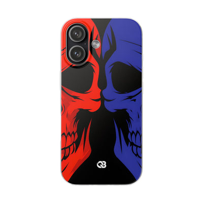 Crimson Cobalt Skulls · Soft Phone Case for iPhone