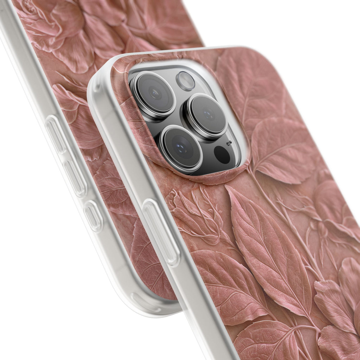 Blush Rose Relief · Lite Phone Case for iPhone ·  Pink