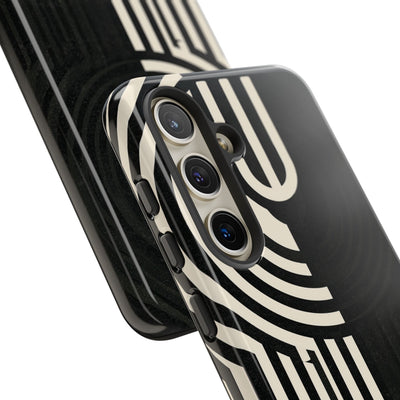 Beige Tough Phone Case for Samsung - Monolith Ivory Signal