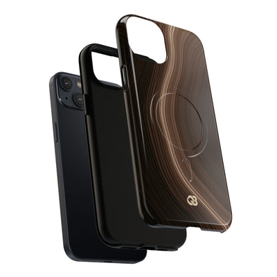 Brown Tough 2.0 Magsafe Phone Case for iPhone - Bronzed Canyon Relief