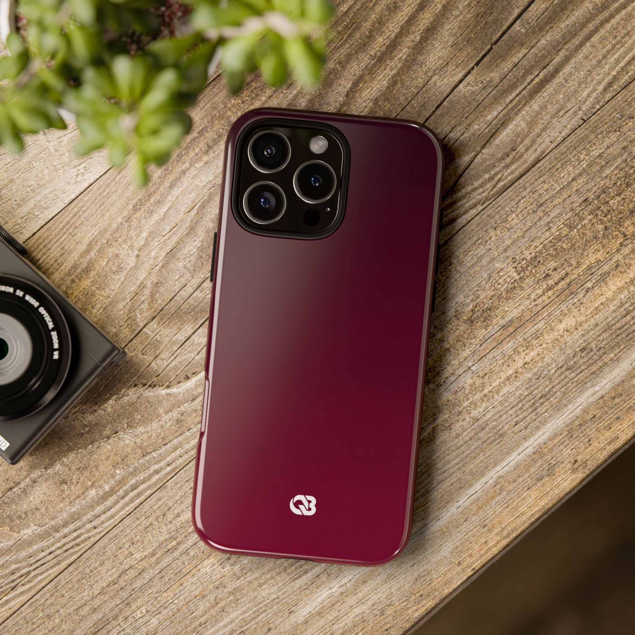Red Tough Phone Case for iPhone - Deep Sangria Gradient