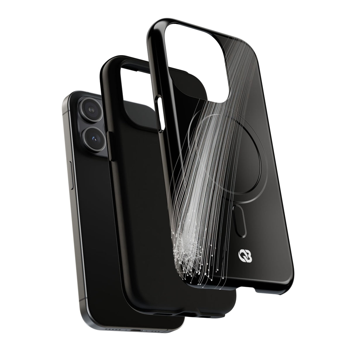 Kinetic Ray Convergence · Tough 2.0 Magnetic Phone Case for iPhone · Black