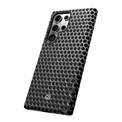 Silver Tough Phone Case for Samsung - Brutalist Steel Mesh