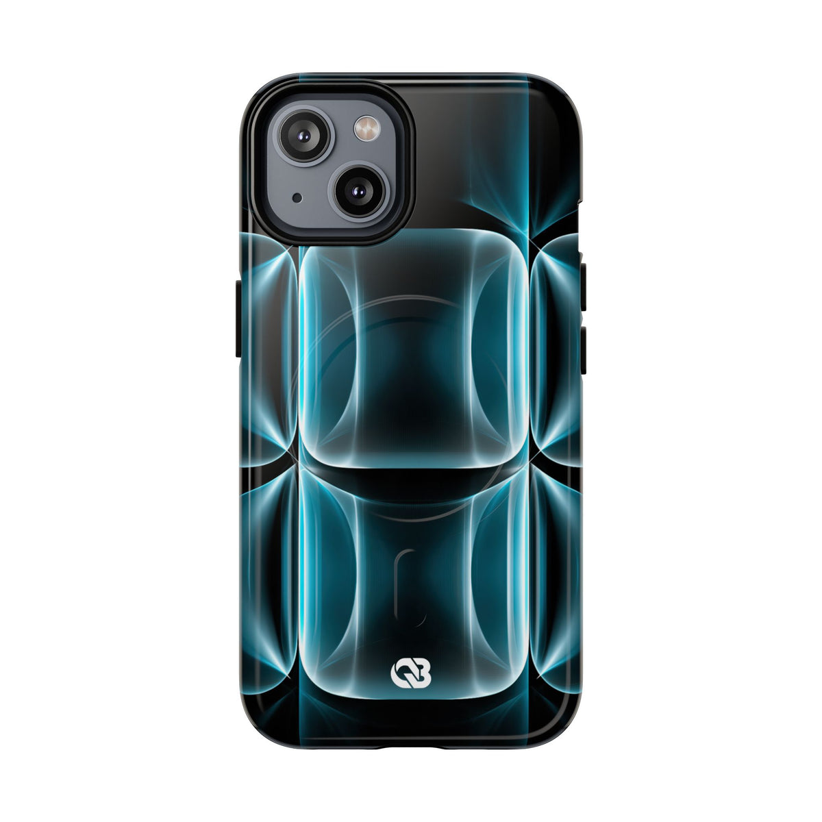 Translucent Cyber Grid · Tough 2.0 Magnetic Phone Case for iPhone · Teal